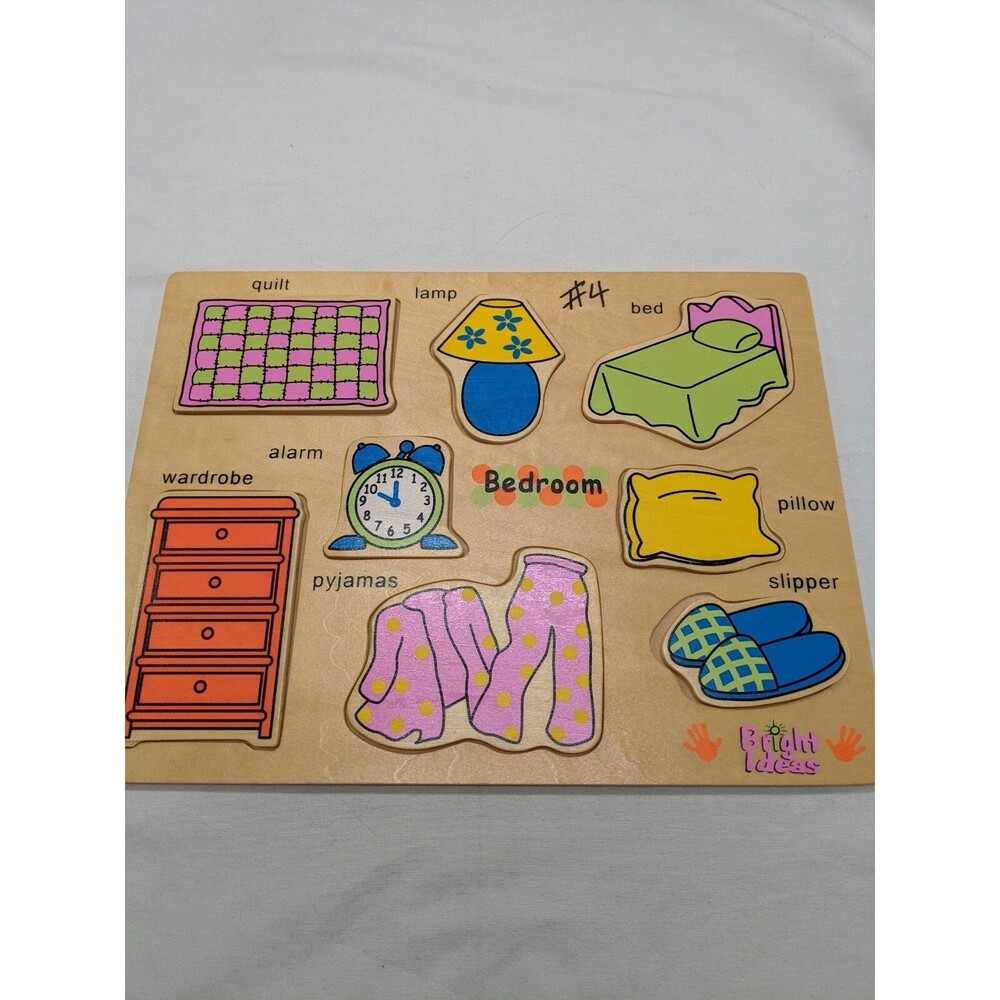 Bright Ideas 8 Piece Wooden Bedroom Children's Puzzle